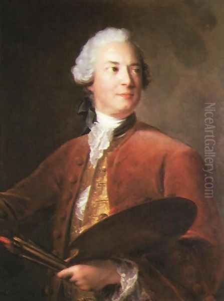 Portrait of Louis Tocque Oil Painting by Jean-Marc Nattier