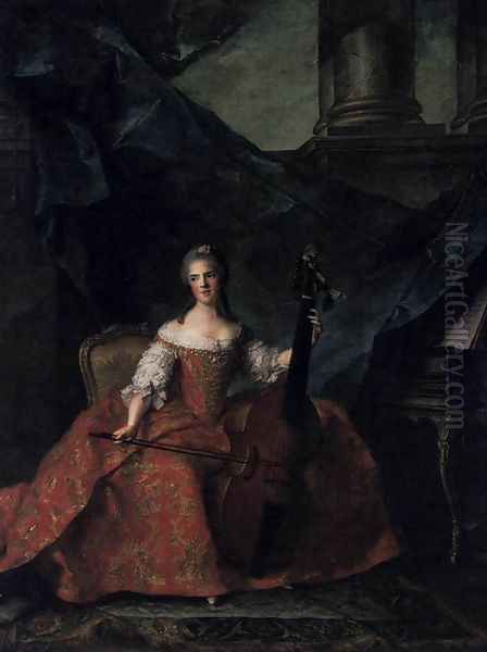 Madame Henriette 1754 Oil Painting by Jean-Marc Nattier