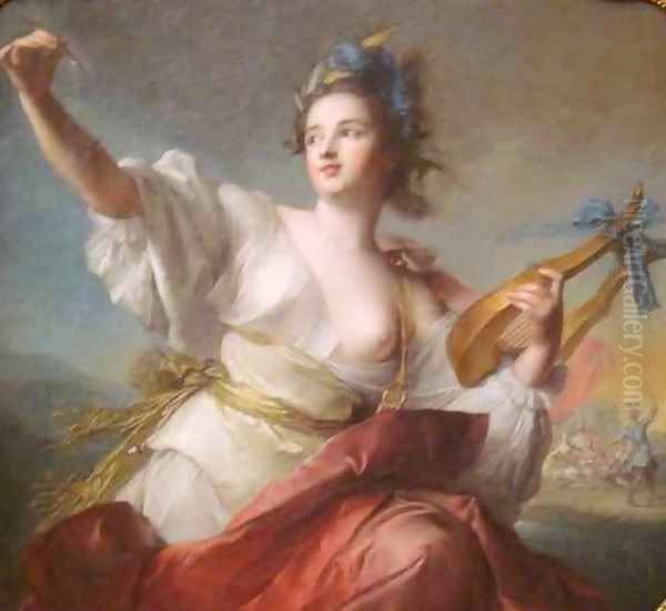 Terpsichore Muse of Music and Dance Oil Painting by Jean-Marc Nattier