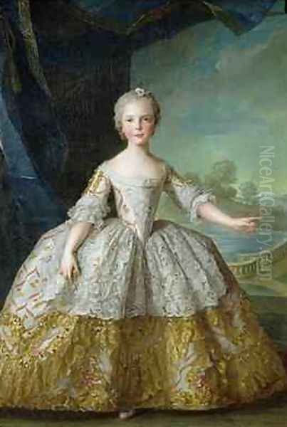 Infanta Isabelle de BourbonParme 1741-63 1749 Oil Painting by Jean-Marc Nattier