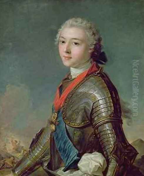 Louis Jean Marie de Bourbon 1725-93 Duke of Penthievre 1743 Oil Painting by Jean-Marc Nattier