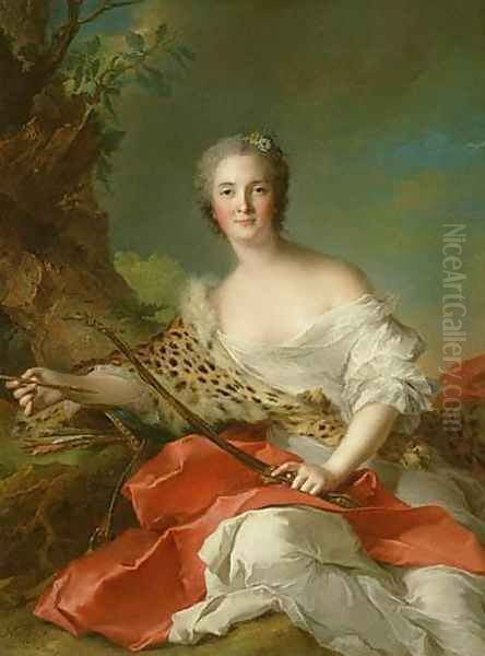 Madame Bonier de la Mosson Oil Painting by Jean-Marc Nattier