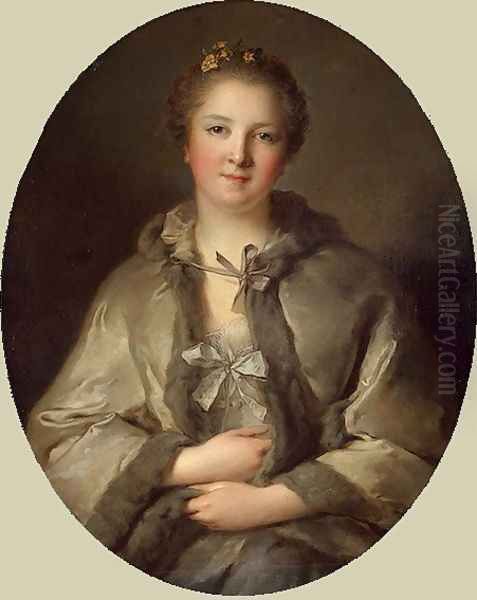 Madame Bonier de la Mosson Oil Painting by Jean-Marc Nattier