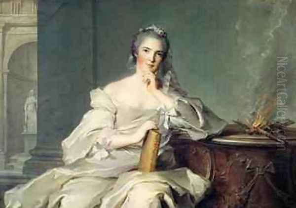 Madame AnneHenriette de France 1727-52 Symbolising Fire 1751 Oil Painting by Jean-Marc Nattier