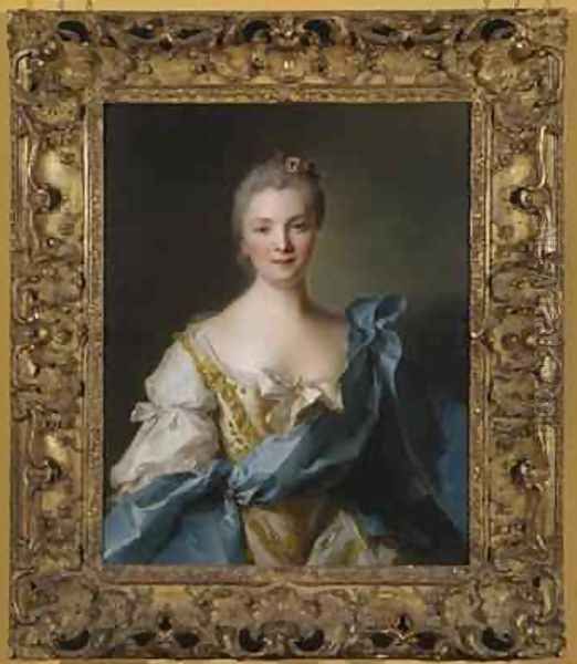 Madame de la Porte 1754 Oil Painting by Jean-Marc Nattier