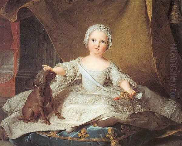 Marie Zephyrine of France as a Baby Oil Painting by Jean-Marc Nattier