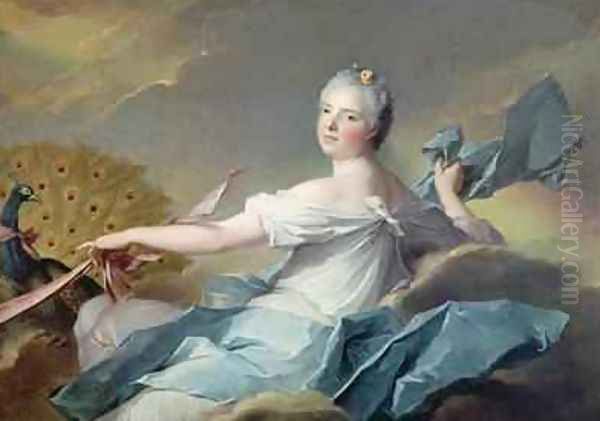 Portrait of Adelaide de France as the element Air Oil Painting by Jean-Marc Nattier