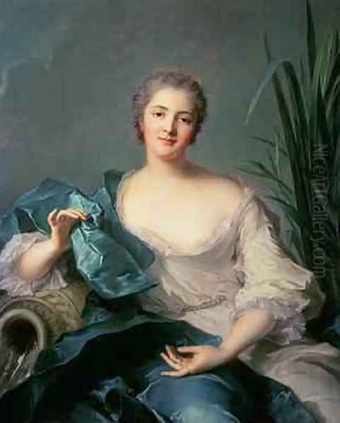 Madame MarieHenriette Berthelot de Pleneuf Oil Painting by Jean-Marc Nattier