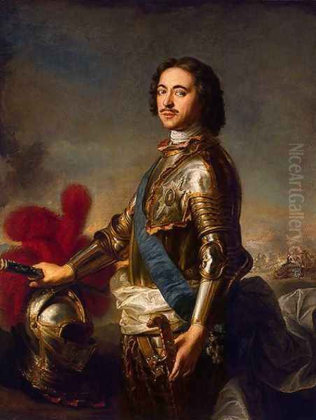 Portrait of Peter I Oil Painting by Jean-Marc Nattier