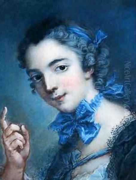 Portrait of a young girl 1750 Oil Painting by Jean-Marc Nattier