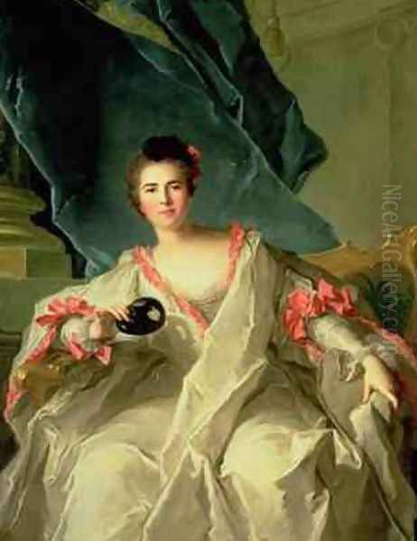 Portrait of la Marquise de la FerteImbault 1740 Oil Painting by Jean-Marc Nattier