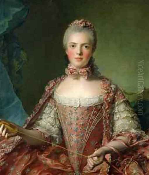 Portrait of Marie Adelaide 1759-1802 1756 Oil Painting by Jean-Marc Nattier