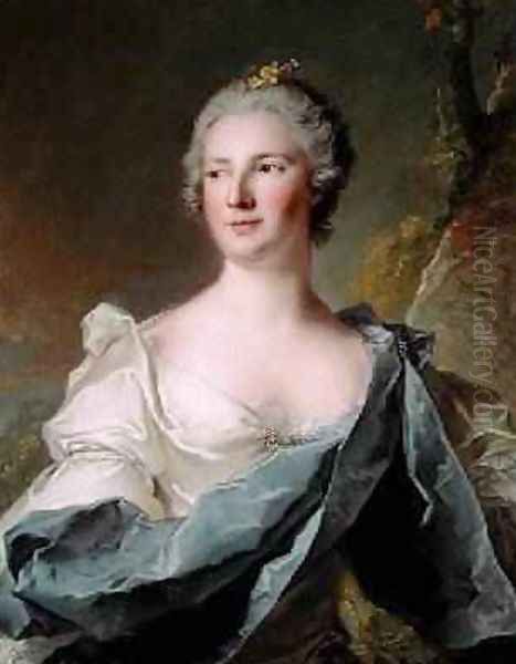 Portrait of Barbara Belgioso dEste Oil Painting by Jean-Marc Nattier