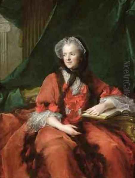 Portrait of Madame Maria Leszczynska 1703-68 1748 Oil Painting by Jean-Marc Nattier