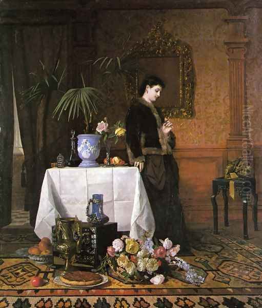 The Fragrent Rose Oil Painting by David Emil Joseph de Noter