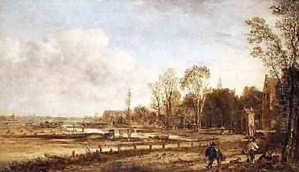 Landscape near Haarlem Oil Painting by Aert van der Neer