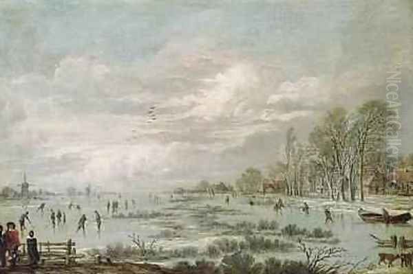 Winter Landscape 2 Oil Painting by Aert van der Neer