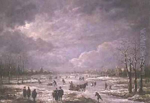 Winter Landscape 3 Oil Painting by Aert van der Neer