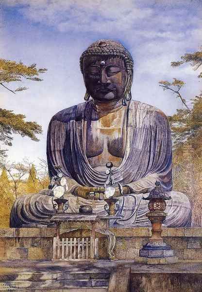 Daibutsu at Kamakura, Japan Oil Painting by Henry Roderick Newman