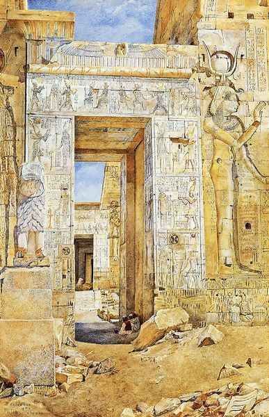 Portal of Nectanebus, Philae Oil Painting by Henry Roderick Newman