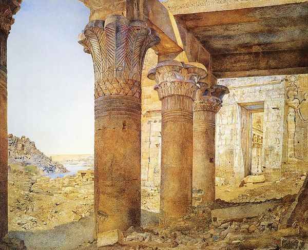 Temple of Philae from the Outer Court Oil Painting by Henry Roderick Newman