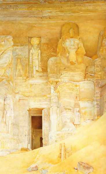 The Temple Door at Abu Simbel Oil Painting by Henry Roderick Newman