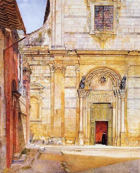 The Church of San Giovanni, Luca Oil Painting by Henry Roderick Newman