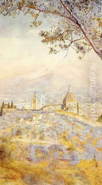 View of Florence from the East Oil Painting by Henry Roderick Newman