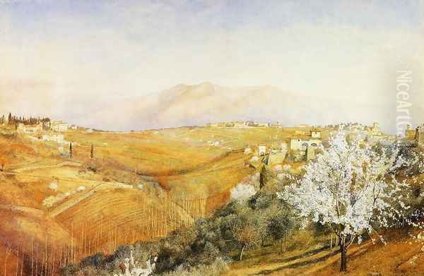 Tuscany Oil Painting by Henry Roderick Newman