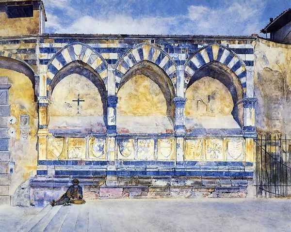 The Three Arches of Santa Maria Novella Oil Painting by Henry Roderick Newman