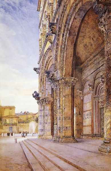 San Martino, Lucca Oil Painting by Henry Roderick Newman