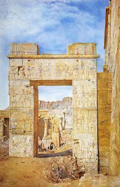 The Gateway of Philadelphus, Philae Oil Painting by Henry Roderick Newman