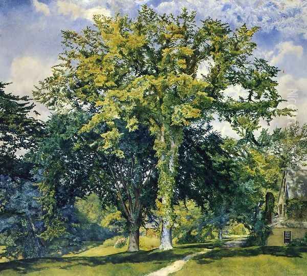 The Elm Oil Painting by Henry Roderick Newman