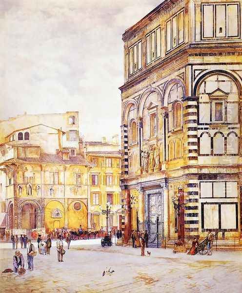 The Baptistery of San Giovanni Oil Painting by Henry Roderick Newman