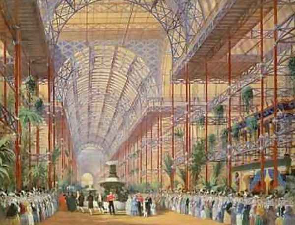 Queen Victoria Opening the 1862 Exhibition after Crystal Palace moved to Sydenham Oil Painting by Joseph Nash