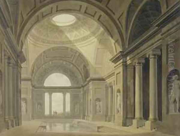 Ancient Baths Oil Painting by Joseph Nash