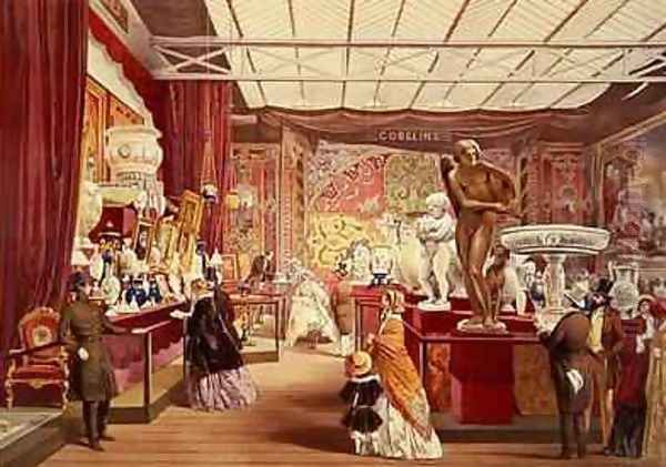 Great Exhibition French Room 1851 by Joseph Nash 1809-78 Oil Painting by Joseph Nash