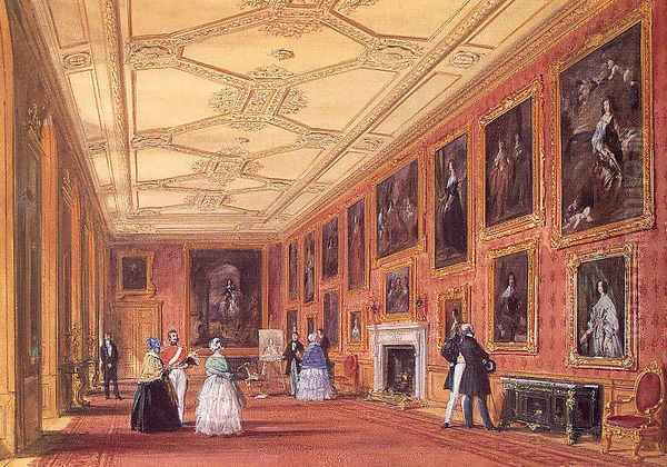 The Van Dyck Room, Windsor Castle 1846 Oil Painting by Joseph Nash