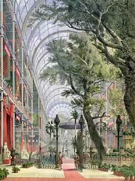 Interior View of the Crystal Palace Hyde Park Oil Painting by Joseph Nash