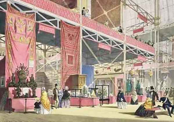 Crystal Palace the Tunis and China Galleries Oil Painting by Joseph Nash