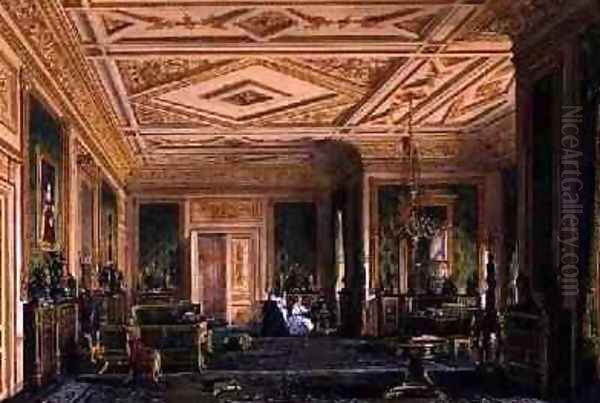 The Green Drawing Room at Windsor 1846 Oil Painting by Joseph Nash