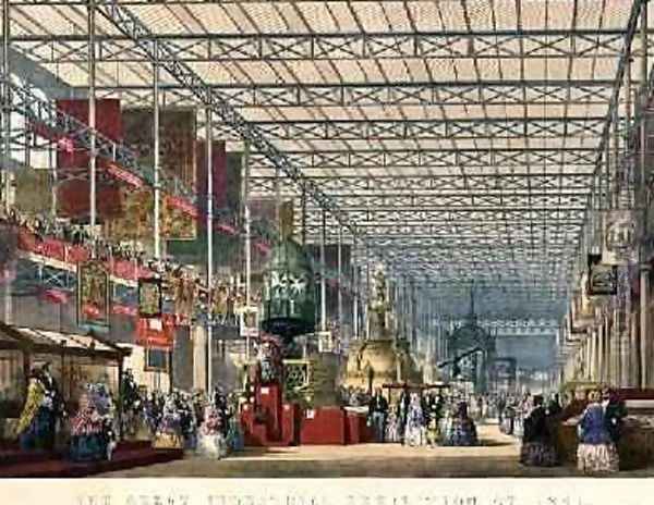 The British Nave at the Great Industrial Exhibition of 1851 Oil Painting by Joseph Nash