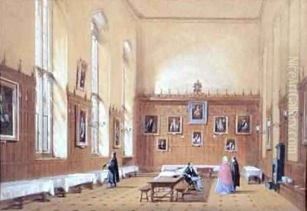 New College Hall 1858 Oil Painting by Joseph Nash