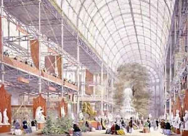 The Transept at the Great Industrial Exhibition of 1851 Oil Painting by Joseph Nash