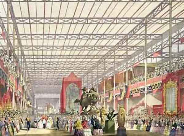 The Foreign Nave at the Great Industrial Exhibition of 1851 Oil Painting by Joseph Nash