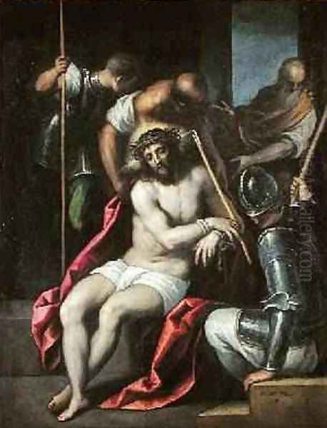 The Crowning with Thorns, before 1624 Oil Painting by Palma Vecchio (Jacopo Negretti)