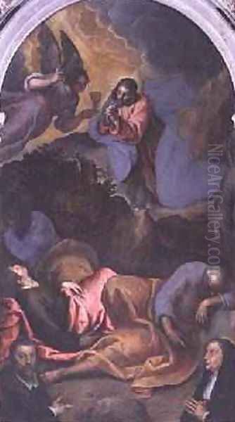 Christ in the Garden of Gethsemane Oil Painting by Palma Vecchio (Jacopo Negretti)