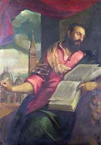 St. Mark Oil Painting by Palma Vecchio (Jacopo Negretti)