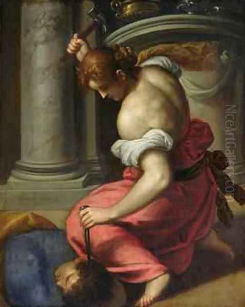 The Death of Sisera Oil Painting by Palma Vecchio (Jacopo Negretti)