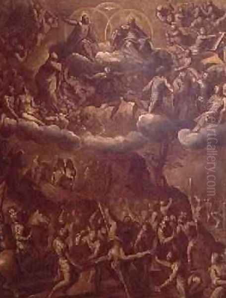 The Crucifixion of St. Peter, c.1615 Oil Painting by Palma Vecchio (Jacopo Negretti)